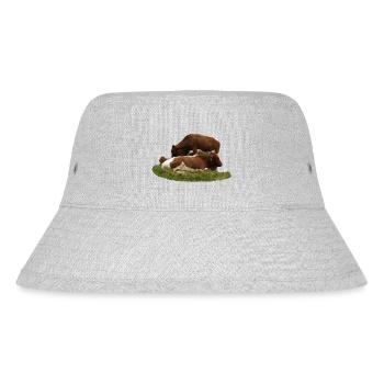 Pinzgauer Rinder sind robust und widerstandsfähig - Stanley/Stella recycelter Bucket Hat - Grau meliert - Vorne