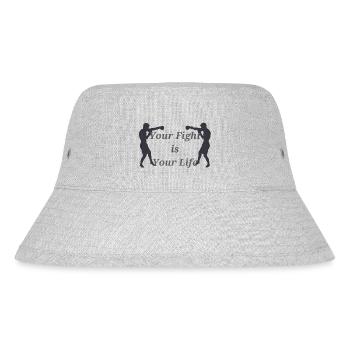 Your Fight is Your Life - Stanley/Stella Recycled Bucket Hat - heather grey - Front
