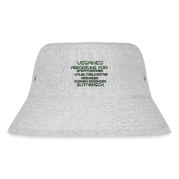 Veganer: Abkürzung - Stanley/Stella recycelter Bucket Hat - Grau meliert - Vorne