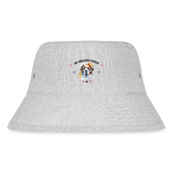 My beloved pooch G6 BLK - Stanley/Stella Recycled Bucket Hat - heather grey - Front