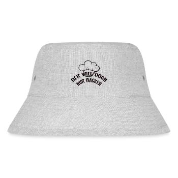 Ich will doch nur backen - selber Brot backen - Stanley/Stella recycelter Bucket Hat - Grau meliert - Vorne