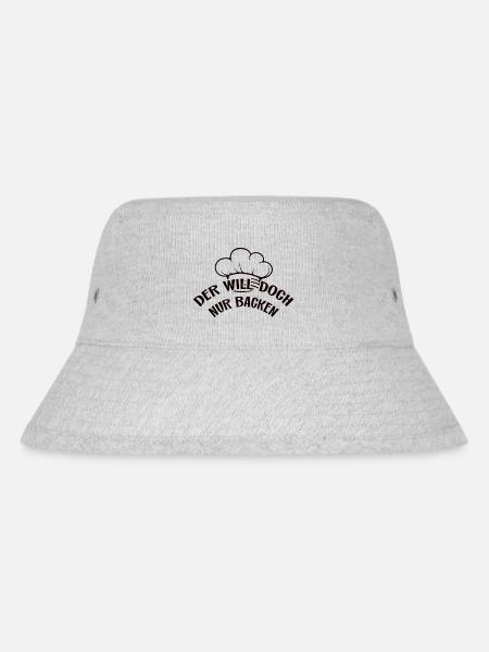 Ich will doch nur backen - selber Brot backen - Stanley/Stella recycelter Bucket Hat - Grau meliert
