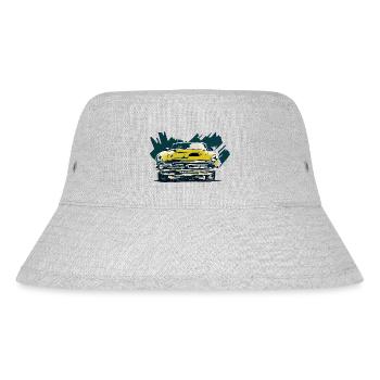 Retro-Auto - Stanley/Stella recycelter Bucket Hat - Grau meliert - Vorne