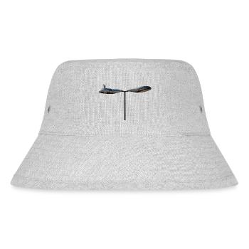 Ein einzelner Gehörloser an einem alten Laternenpfahl - Stanley/Stella recycelter Bucket Hat - Grau meliert - Vorne