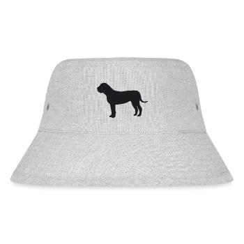 Boerboel Silhouette - Stanley/Stella recycelter Bucket Hat - Grau meliert - Vorne