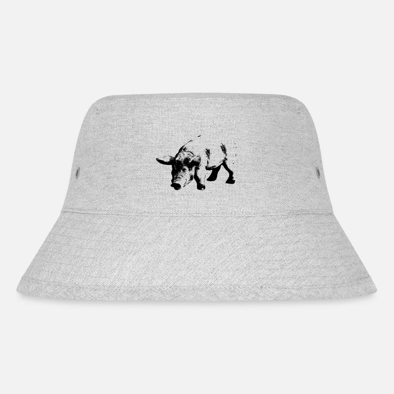 Schwein - Stanley/Stella recycelter Bucket Hat - Grau meliert