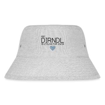 Mei Dirndl is z'kloa für zwoa - Bayern - Stanley/Stella recycelter Bucket Hat - Grau meliert - Vorne