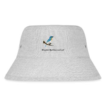 Der frühe Vogel kann mich mal - Stanley/Stella recycelter Bucket Hat - Grau meliert - Vorne