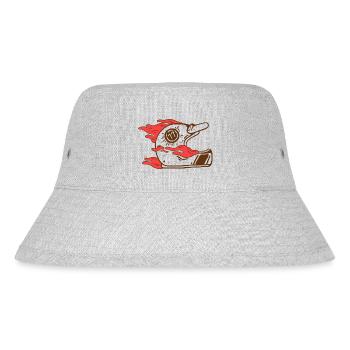 Helmet Vintage Flames Grunge - Stanley/Stella Recycled Bucket Hat - heather grey - Front