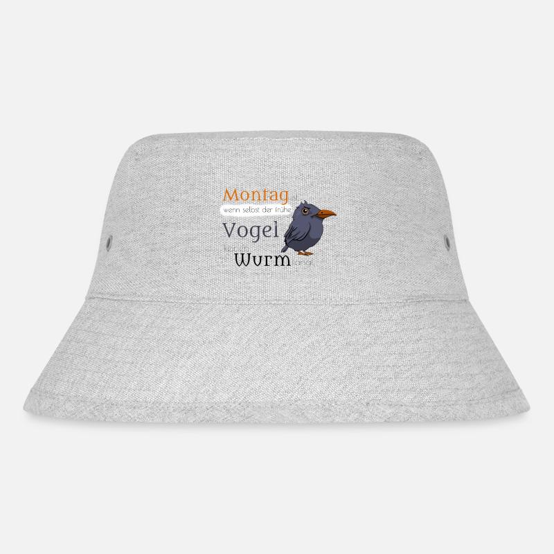 Montag - Stanley/Stella recycelter Bucket Hat - Grau meliert