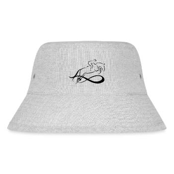 unendlich liebe Pferd Springreiten - Stanley/Stella recycelter Bucket Hat - Grau meliert - Vorne
