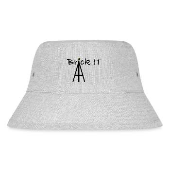 brick it - Stanley/Stella recycelter Bucket Hat - Grau meliert - Vorne
