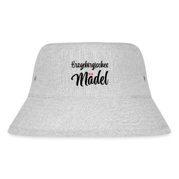 Erzgebirgisches Mädel - Stanley/Stella recycelter Bucket Hat - Grau meliert - Vorne