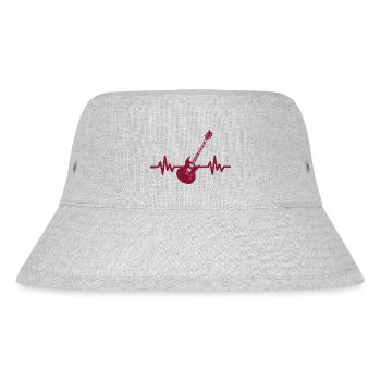 Herzschlag Gitarre - Rock 'n' Roll Punk Band Metal - Stanley/Stella recycelter Bucket Hat - Grau meliert - Vorne