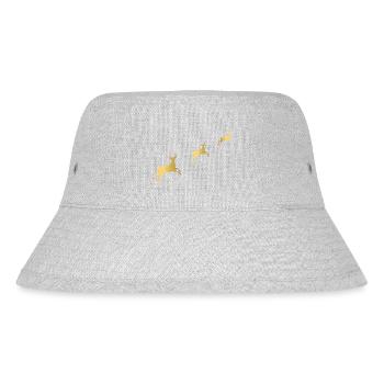 Goldene Rentiere - Stanley/Stella recycelter Bucket Hat - Grau meliert - Vorne