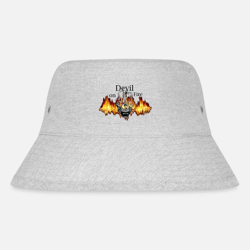Devil on the Fire - Stanley/Stella Recycled Bucket Hat - heather grey