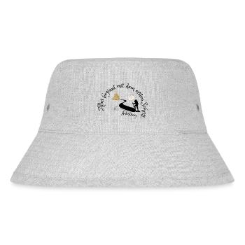 Jakobsweg - Alles beginnt mit dem ersten Schritt - Stanley/Stella recycelter Bucket Hat - Grau meliert - Vorne