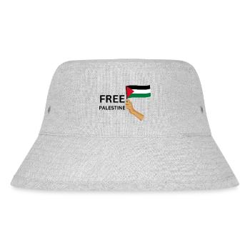 FREE PALASTINE | Gaza | Demonstration - Stanley/Stella recycelter Bucket Hat - Grau meliert - Vorne