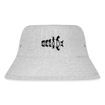Hundeliebhaber Fotografie Evolution Fotograf Hunde - Stanley/Stella recycelter Bucket Hat - Grau meliert - Vorne