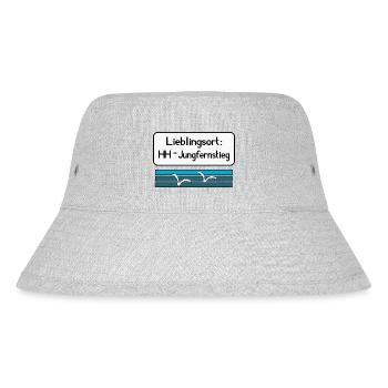 Lieblingsort HH Jungfernstieg - Stanley/Stella recycelter Bucket Hat - Grau meliert - Vorne