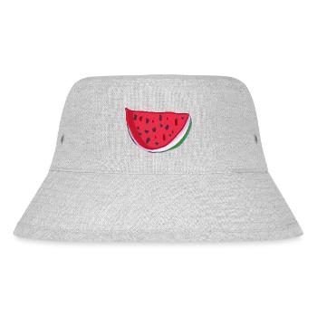 Watermelon - Stanley/Stella Recycled Bucket Hat - heather grey - Front