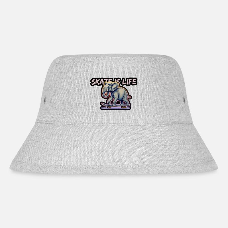 Elefanten Skater - Stanley/Stella recycelter Bucket Hat - Grau meliert