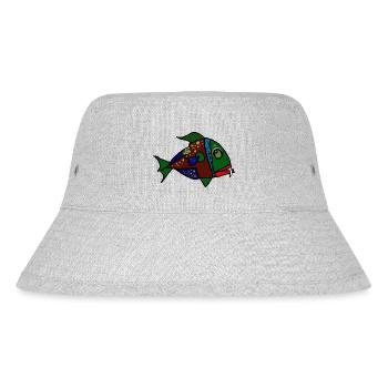 fisch anglerfisch - Stanley/Stella recycelter Bucket Hat - Grau meliert - Vorne