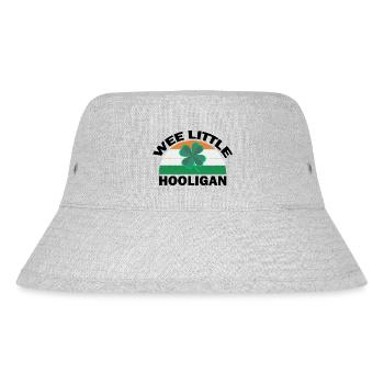 St Patricks Day Wee Little Hooligan Funny - Stanley/Stella Recycled Bucket Hat - heather grey - Front