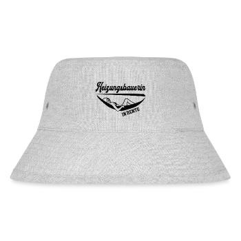 Heizungsbauerin in Rente Rentenbeginn Heizungsbau - Stanley/Stella recycelter Bucket Hat - Grau meliert - Vorne