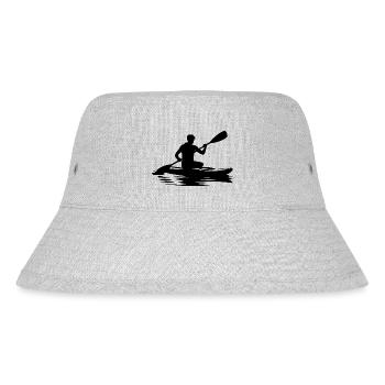 Wanderung mit Kayak Boot auf See und Fluss - Stanley/Stella recycelter Bucket Hat - Grau meliert - Vorne