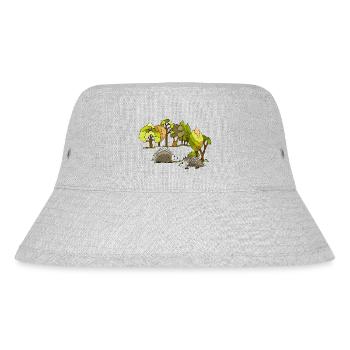 Igel - Stanley/Stella recycelter Bucket Hat - Grau meliert - Vorne