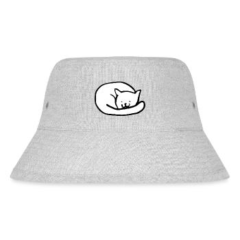 Süße Katze - Stanley/Stella recycelter Bucket Hat - Grau meliert - Vorne