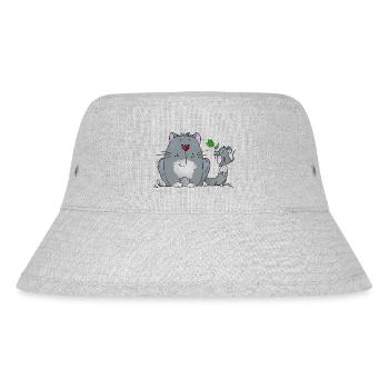 Cat and Mouse - Stanley/Stella Recycled Bucket Hat - heather grey - Front