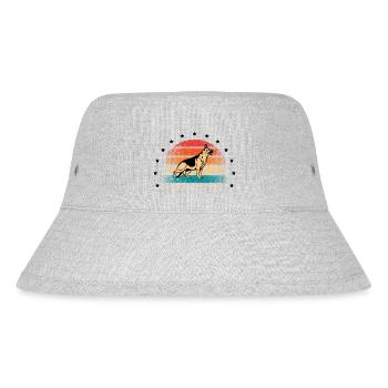 Retro Deutscher Schäferhund Besitzer Hund Liebhaber Deutscher Schäferhund - Stanley/Stella recycelter Bucket Hat - Grau meliert - Vorne