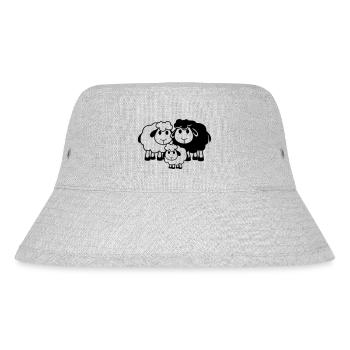 Familie Schaf 3 Papa Mama Eltern Kind Liebe Baby - Stanley/Stella recycelter Bucket Hat - Grau meliert - Vorne