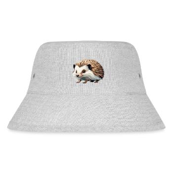 Igel - Süßer Tier Sticker - Stanley/Stella recycelter Bucket Hat - Grau meliert - Vorne