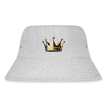 Crown - Cool Royal Motive - Stanley/Stella recycelter Bucket Hat - Grau meliert - Vorne
