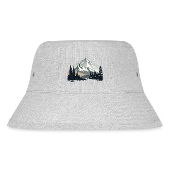 The Alps Mountains in Forest Nature - Stanley/Stella Recycled Bucket Hat - heather grey - Front