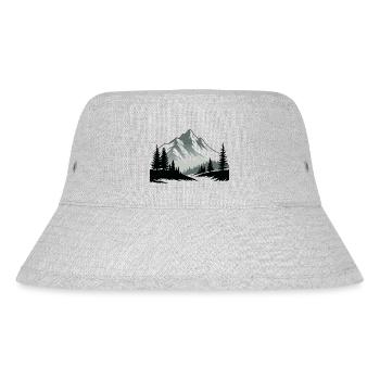 The Alps Mountains in Forest Nature - Stanley/Stella Recycled Bucket Hat - heather grey - Front