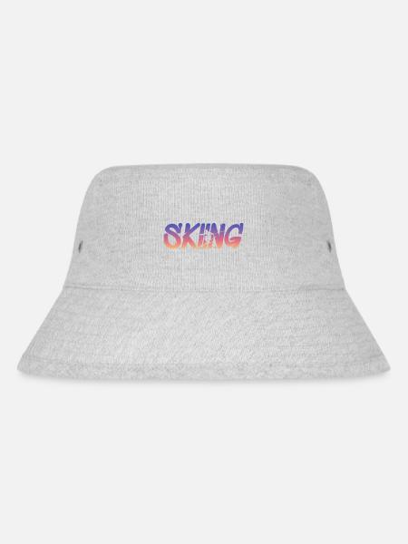 skiing ski ski fahren - Stanley/Stella recycelter Bucket Hat - Grau meliert