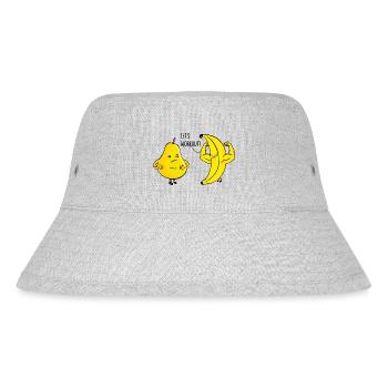 Birne und Banane - Stanley/Stella recycelter Bucket Hat - Grau meliert - Vorne