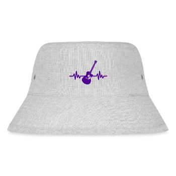 Herzschlag Gitarre - Rock 'n' Roll Punk Band Metal - Stanley/Stella recycelter Bucket Hat - Grau meliert - Vorne