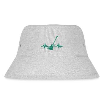 Herzschlag Gitarre - Rock 'n' Roll Punk Band Metal - Stanley/Stella recycelter Bucket Hat - Grau meliert - Vorne