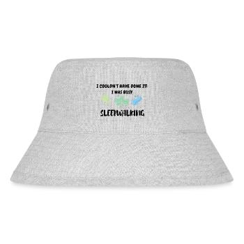 I was busy sleepwalking - Stanley/Stella Recycled Bucket Hat - heather grey - Front