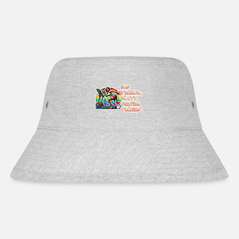 I practice avoiding exercise - Stanley/Stella Recycled Bucket Hat - heather grey