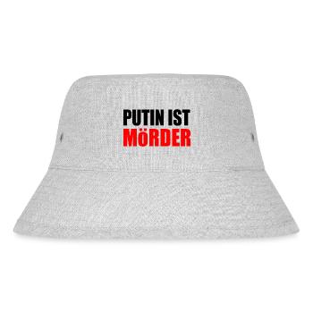 Putin is murderous - Stanley/Stella Recycled Bucket Hat - heather grey - Front