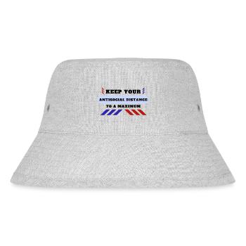Keep your antisocial distance to a maximum - Stanley/Stella Recycled Bucket Hat - heather grey - Front