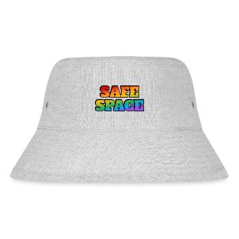 LGBT-sicherer Raum - Stanley/Stella recycelter Bucket Hat - Grau meliert - Vorne
