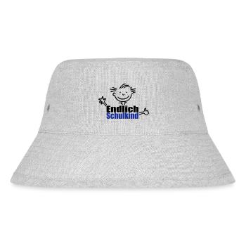 Junge: Endlich Schulkind - Stanley/Stella recycelter Bucket Hat - Grau meliert - Vorne