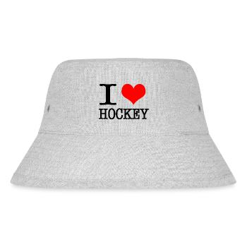 J’aime le hockey - noir - Bob recyclé Stanley/Stella - gris chiné - Devant